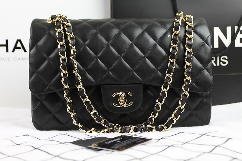 High quality replica chanel classic flap bag 1310 black