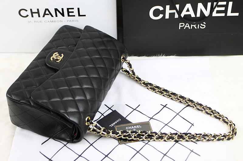 High quality replica chanel classic flap bag 1310 black