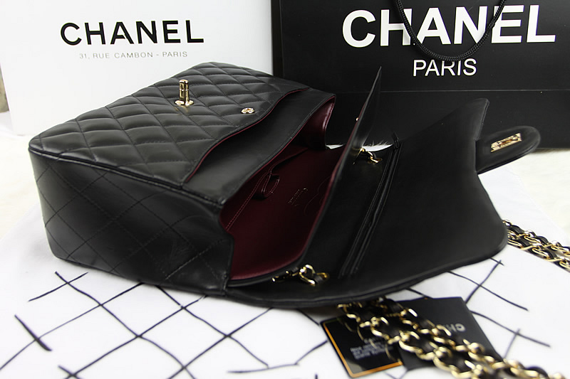 High quality replica chanel classic flap bag 1310 black