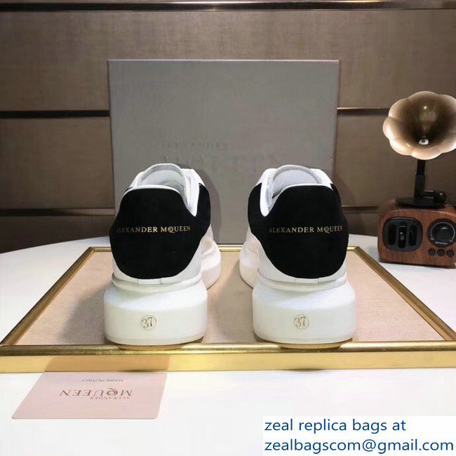 Alexander McQueen Heel Height 4.5 cm Oversized Lovers Sneakers White/Suede Black