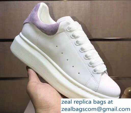 Alexander McQueen Heel Height 4.5 cm Oversized Lovers Sneakers White/Suede Lilac