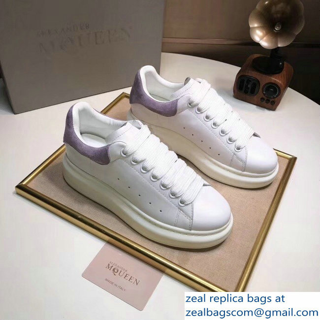 Alexander McQueen Heel Height 4.5 cm Oversized Lovers Sneakers White/Suede Lilac