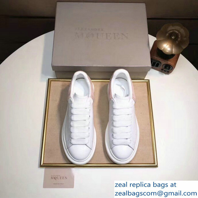 Alexander McQueen Heel Height 4.5 cm Oversized Lovers Sneakers White/Suede Nude Pink