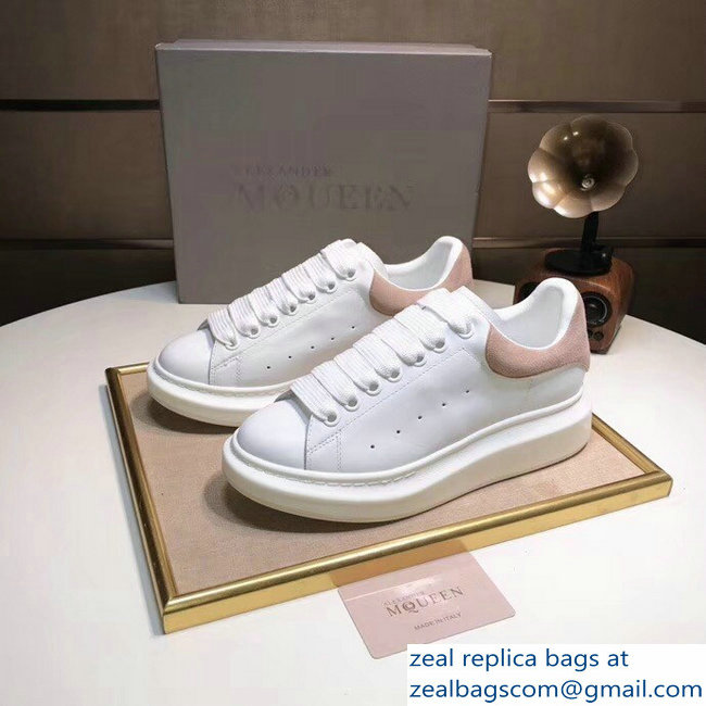 Alexander McQueen Heel Height 4.5 cm Oversized Lovers Sneakers White/Suede Nude