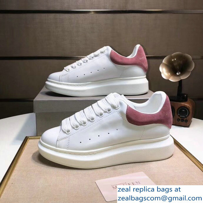 Alexander McQueen Heel Height 4.5 cm Oversized Lovers Sneakers White/Suede Peach