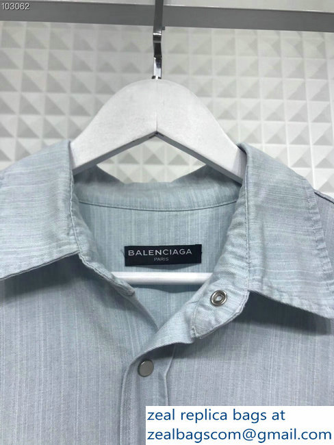 Balenciaga Denim Shirt The Power of Dreams BB 2018 - Click Image to Close