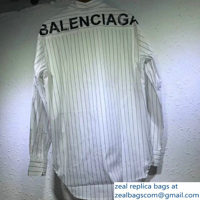 Balenciaga Logo Shirt Stripe 2018 - Click Image to Close