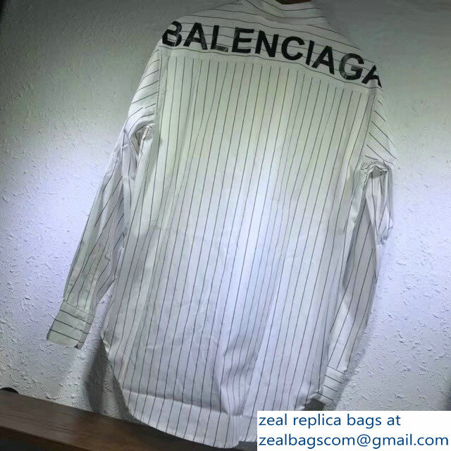 Balenciaga Logo Shirt Stripe 2018 - Click Image to Close