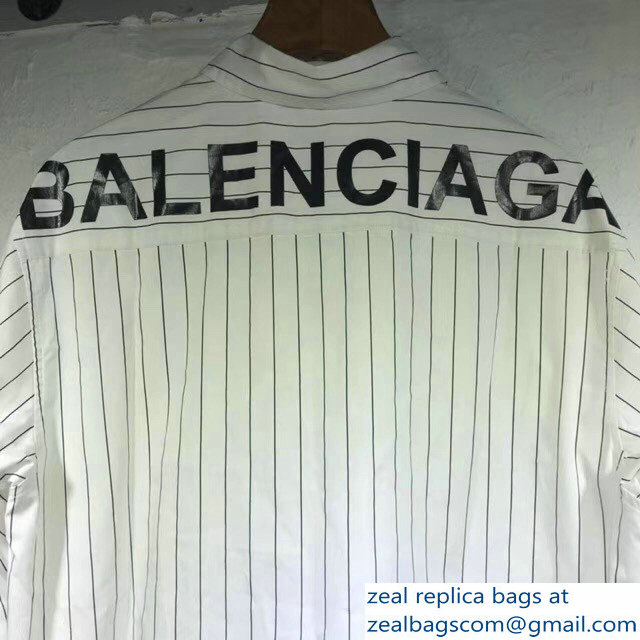 Balenciaga Logo Shirt Stripe 2018 - Click Image to Close