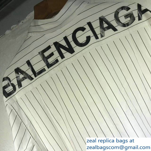 Balenciaga Logo Shirt Stripe 2018