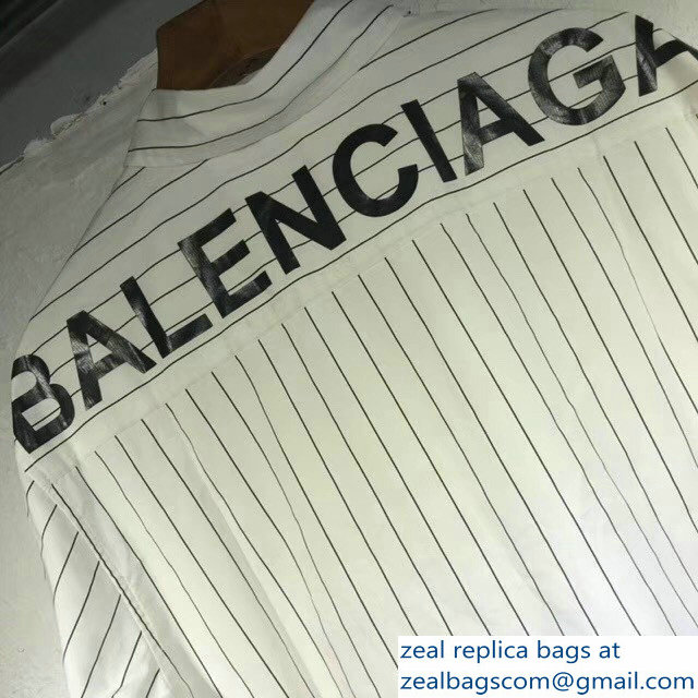 Balenciaga Logo Shirt Stripe 2018 - Click Image to Close