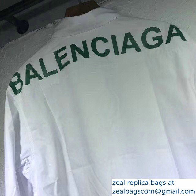 Balenciaga Logo Shirt White 2018