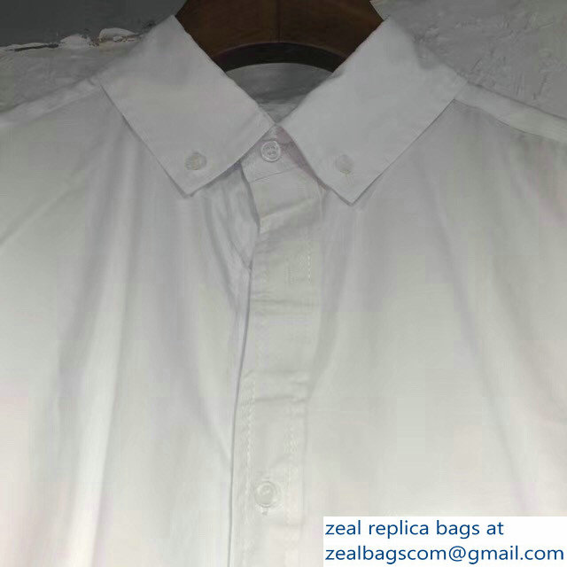 Balenciaga Logo Shirt White 2018 - Click Image to Close