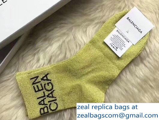 Balenciaga Logo Socks B02