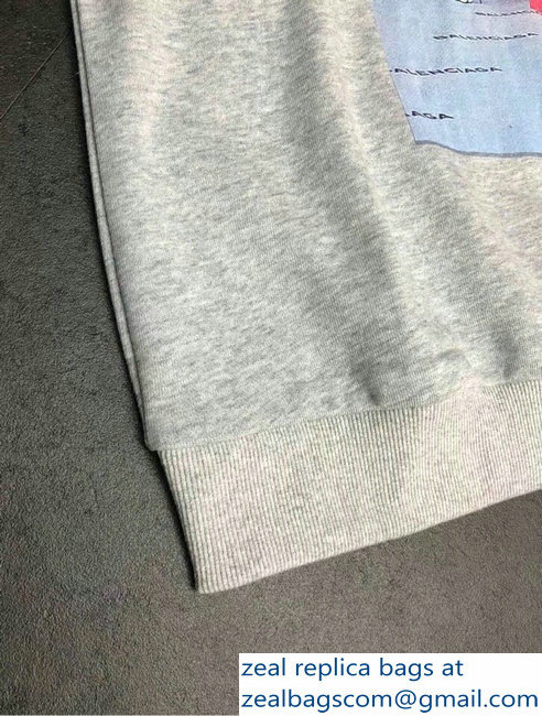 Balenciaga Photoshoot Hoodie Sweater Gray 2018 - Click Image to Close