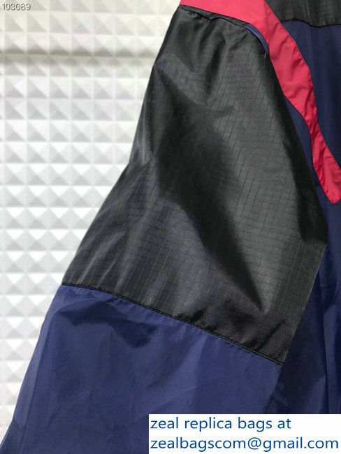 Balenciaga Tracksuit Jacket Black/Blue/Red 2018 - Click Image to Close