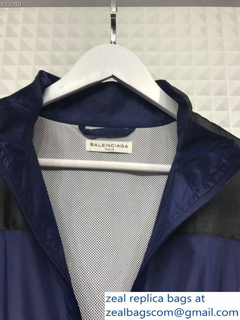 Balenciaga Tracksuit Jacket Black/Blue/Red 2018 - Click Image to Close