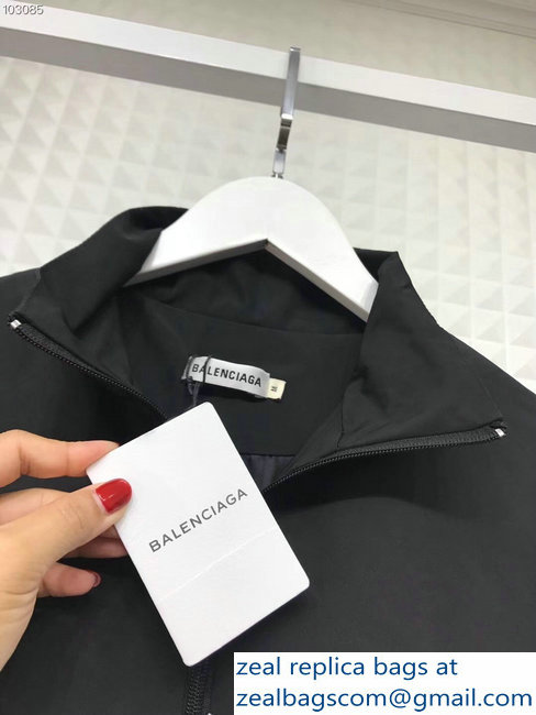 Balenciaga Tracksuit Jacket Logo Black/White 2018 - Click Image to Close