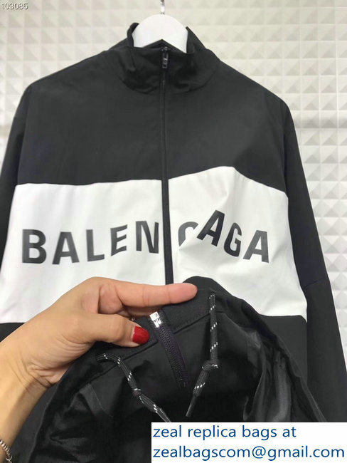 Balenciaga Tracksuit Jacket Logo Black/White 2018