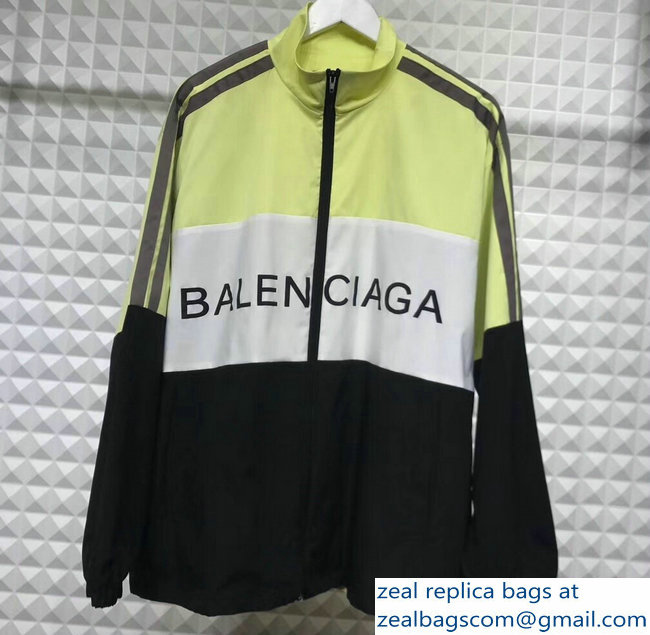 Balenciaga Tracksuit Jacket Logo Fluo Yellow/White/Black 2018