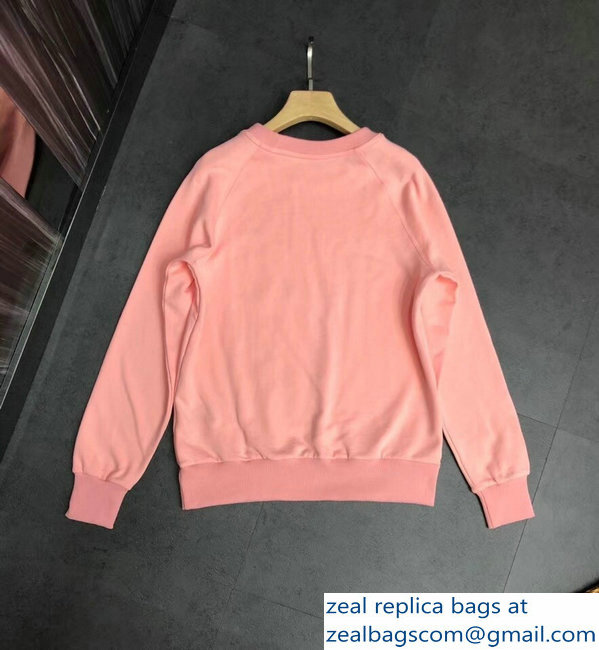 Burberry Embroidered Archive Logo Jersey Sweatshirt Pink 2018 - Click Image to Close
