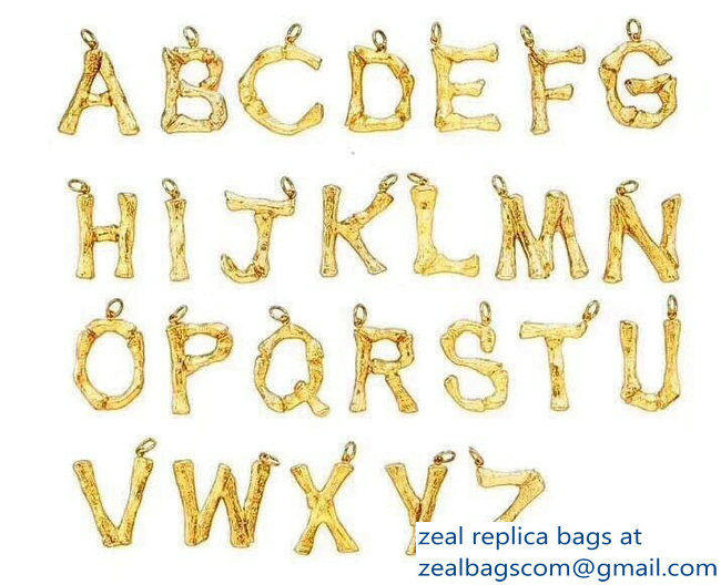 Celine Brass Twig-Shaped Pendant Necklace Large Size - Click Image to Close