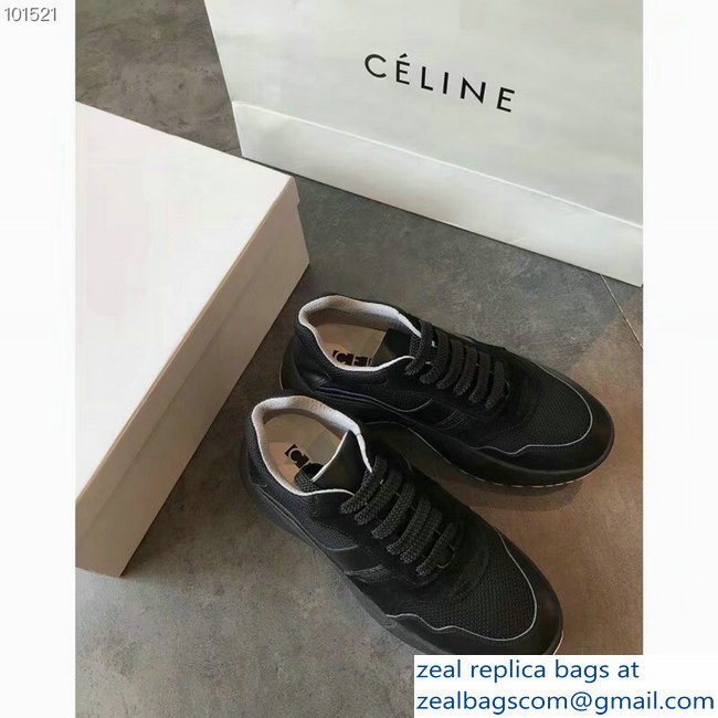 Celine Delivery Running Sneakers Black 2018 - Click Image to Close