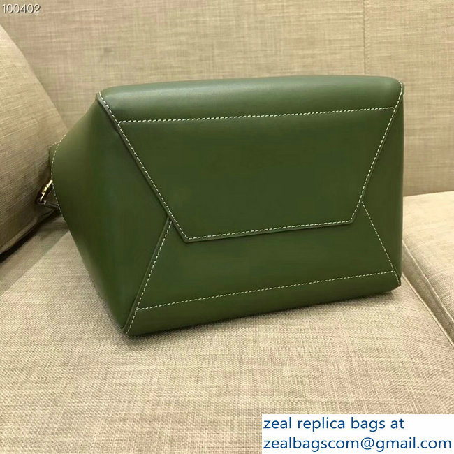 Celine Sangle Bucket Bag In Natural Calfskin Green