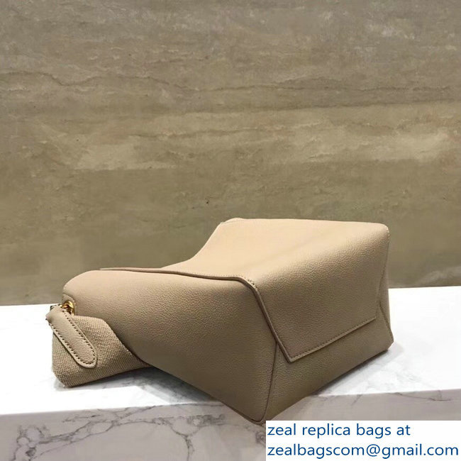 Celine Sangle Small Bucket Bag In Soft Grained Calfskin Dune