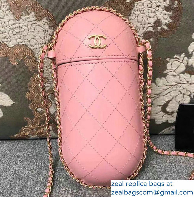 Chanel Lambskin Clutch with Chain Bag A71403 Pink 2018