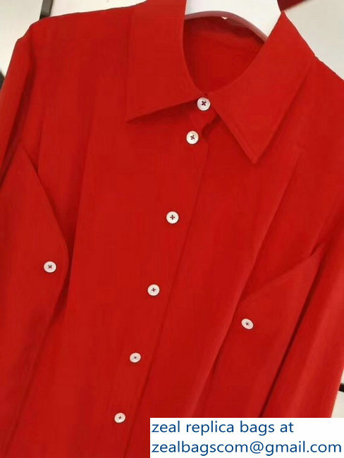 Chloe Silk Shirt Red 2018 - Click Image to Close