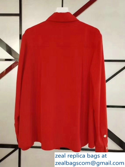 Chloe Silk Shirt Red 2018 - Click Image to Close