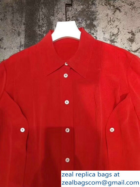 Chloe Silk Shirt Red 2018 - Click Image to Close