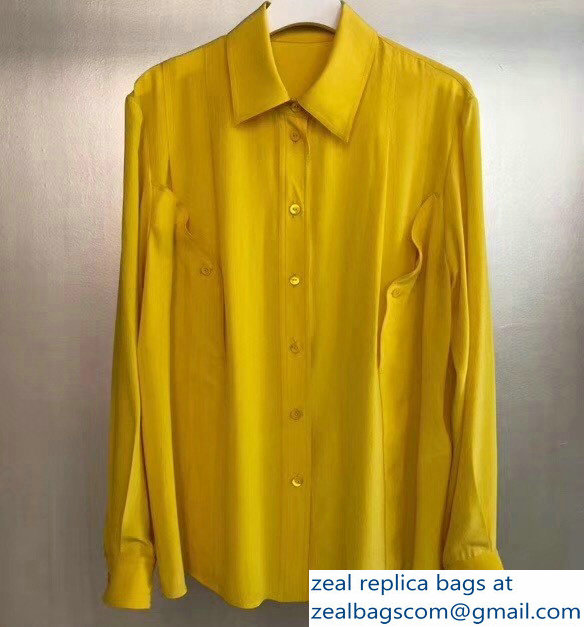 Chloe Silk Shirt Yellow 2018 - Click Image to Close