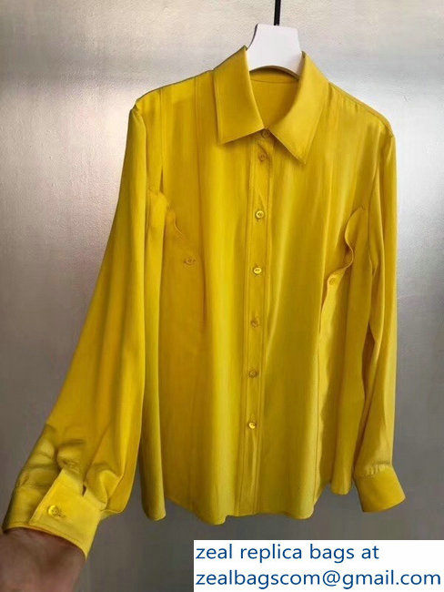 Chloe Silk Shirt Yellow 2018 - Click Image to Close