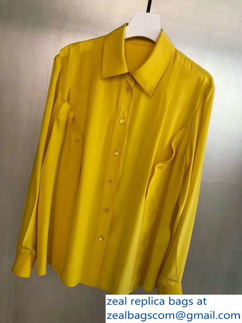 Chloe Silk Shirt Yellow 2018 - Click Image to Close