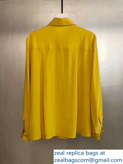 Chloe Silk Shirt Yellow 2018