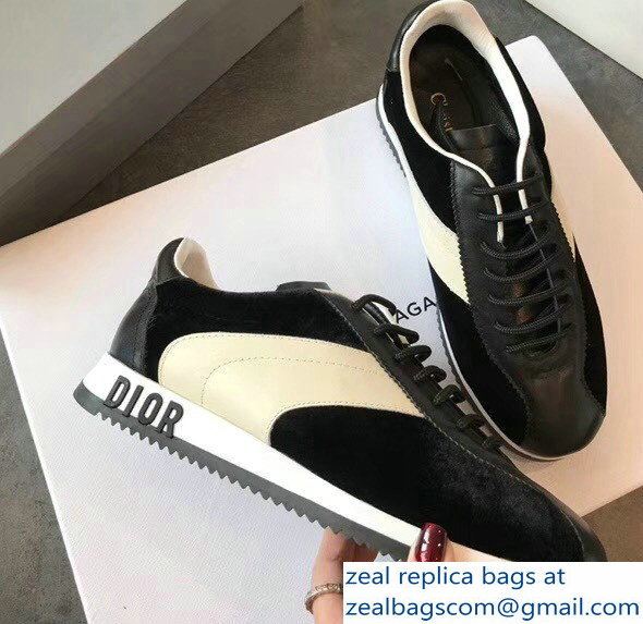 Dior Diorun Trainer Lace-Up Sneakers Black 2018