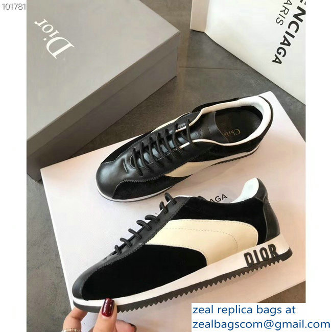 Dior Diorun Trainer Lace-Up Sneakers Black 2018 - Click Image to Close