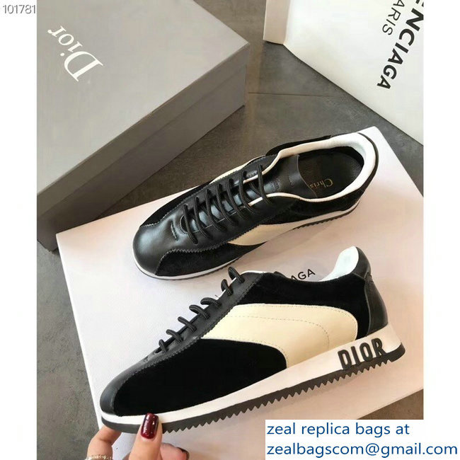 Dior Diorun Trainer Lace-Up Sneakers Black 2018