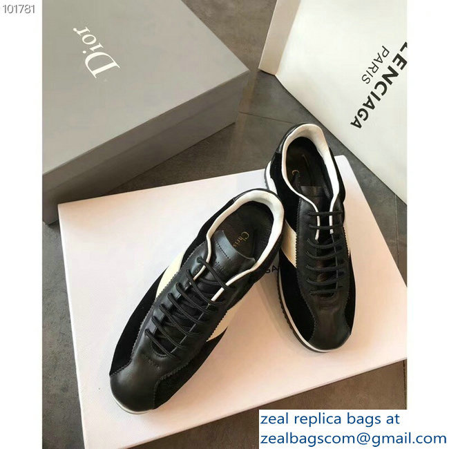 Dior Diorun Trainer Lace-Up Sneakers Black 2018 - Click Image to Close