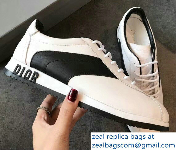 Dior Diorun Trainer Lace-Up Sneakers White 2018 - Click Image to Close