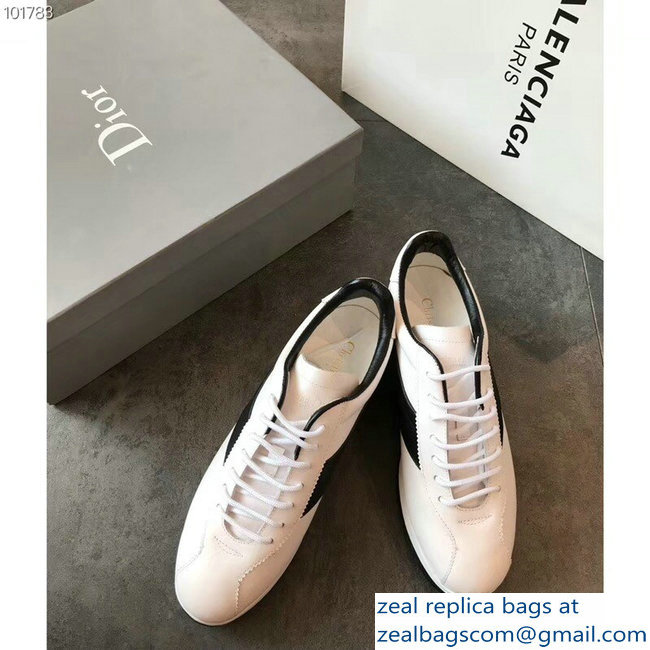 Dior Diorun Trainer Lace-Up Sneakers White 2018 - Click Image to Close