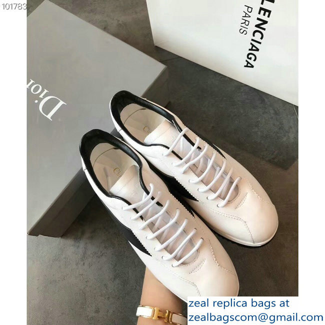 Dior Diorun Trainer Lace-Up Sneakers White 2018 - Click Image to Close