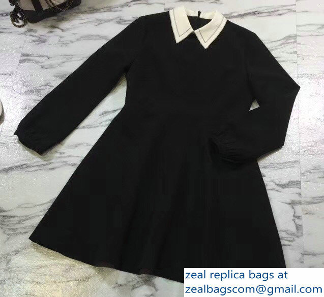 Dior Lapel Dress Black 2018