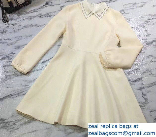 Dior Lapel Dress Creamy 2018