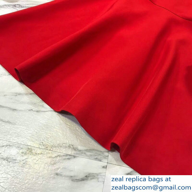 Dior Lapel Dress Red 2018