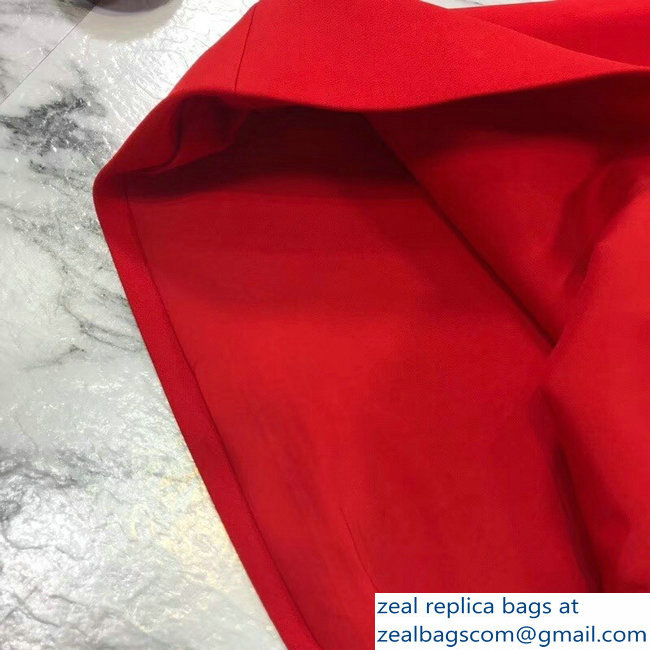 Dior Lapel Dress Red 2018 - Click Image to Close
