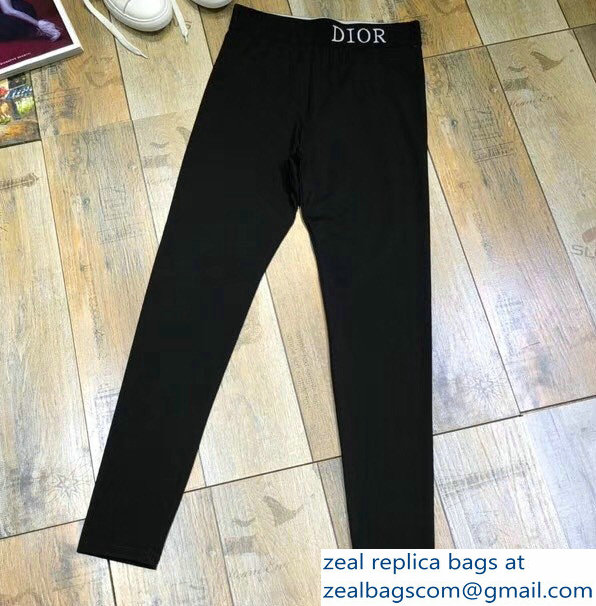 Dior Logo Black Pants 2018