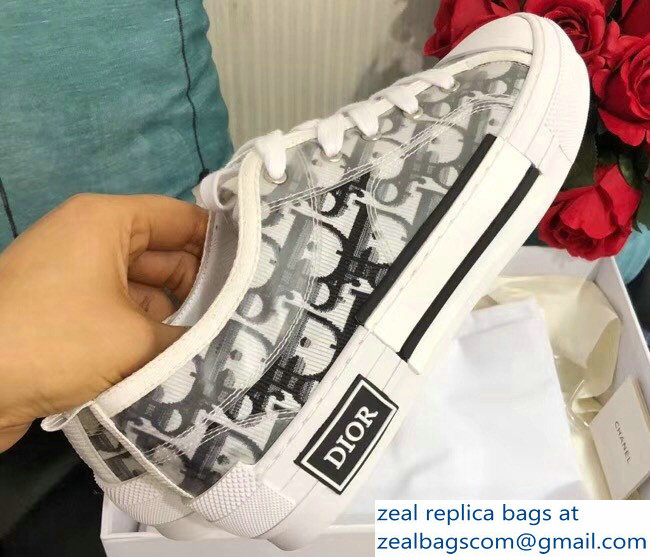 Dior Oblique Jacquard Canvas Low-Top Sneakers Black 2018